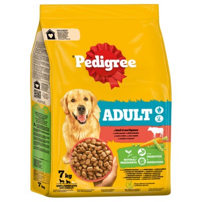 2x7kg Pedigree Adult marha & zöldség száraz kutyatáp - Kisállat kiegészítők webáruház - állateledelek