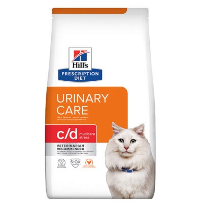 2x12kg Hill's Prescription Diet Feline száraz macskatáp- c/d Multicare Stress Urinary Care csirke (2 x 12 kg) - Kisállat kiegészítők webáruház - állateledelek