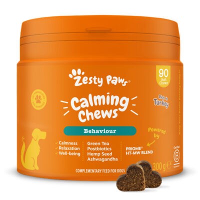 2x90db Zesty Paws Calming Chews pulyka étrendkiegészítő kutyáknak - Kisállat kiegészítők webáruház - állateledelek