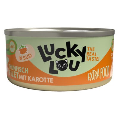 36x70g Lucky Lou Extrafood filé húslében macskaeledel nedveseledel- Tonhal & sárgarépa - Kisállat kiegészítők webáruház - állateledelek