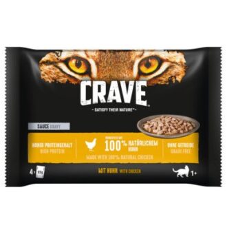 48x85g Crave tasakos nedves macskatáp multipack- Csirke szószban - Kisállat kiegészítők webáruház - állateledelek