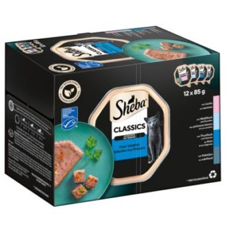 96x85g Sheba Classics pástétomban tálcás nedves macskatáp - Kisállat kiegészítők webáruház - állateledelek