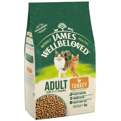 4kg James Wellbeloved Adult Cat pulyka száraz macskatáp - Kisállat kiegészítők webáruház - állateledelek