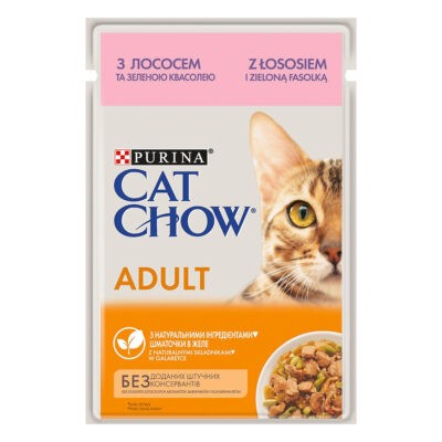 52x85g Cat Chow Adult lazac csirke nedves macskatáp - Kisállat kiegészítők webáruház - állateledelek