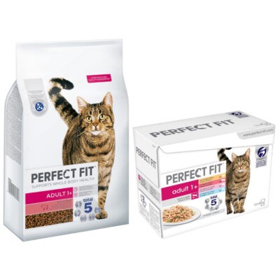 7kg Perfect Fit Active 1+ marha száraz macskatáp+48x85g Perfect Fit nedves macskatáp mix ingyen - Kisállat kiegészítők webáruház - állateledelek