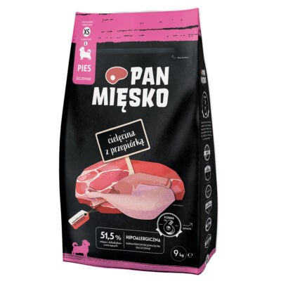 2x9kg Pan Mięsko XS Puppy borjú és fürj száraz kutyatáp - Kisállat kiegészítők webáruház - állateledelek