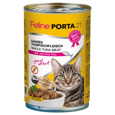 Feline Porta 21 gazdaságos csomag - 24 x 400 g - Tonhal & aloe vera - Kisállat kiegészítők webáruház - állateledelek