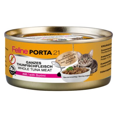 Feline Porta 21 gazdaságos csomag - 24 x 156 g - Tonhal & surimi - Kisállat kiegészítők webáruház - állateledelek