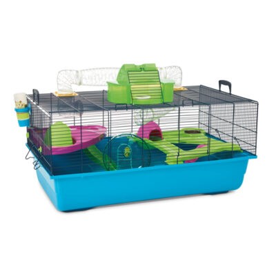 Savic Hamster Heaven 80 hörcsög ketrec - Kék / zöld: H 80 x Sz 50 x M 50 cm - Kisállat kiegészítők webáruház - állateledelek