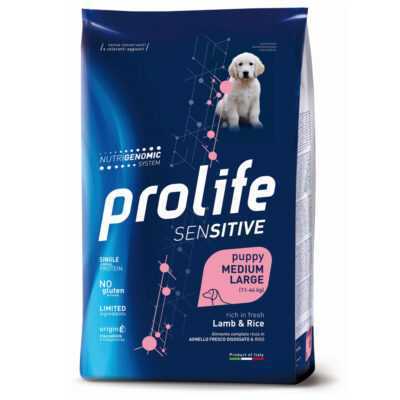 Multipack megtakarítás! 2 x Prolife - 2 x 10 kg Puppy Sensitive Medium/ Large bárány és rizs - Kisállat kiegészítők webáruház - állateledelek