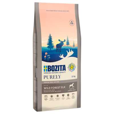 2x11kg Bozita Dog Purely Grain Free Puppy & Junior Large jávorszarvas száraz kutyatáp - Kisállat kiegészítők webáruház - állateledelek