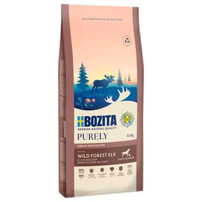 2x11kg Bozita Dog Purely Grain Free Puppy & Junior jávorszarvas száraz kutyatáp - Kisállat kiegészítők webáruház - állateledelek