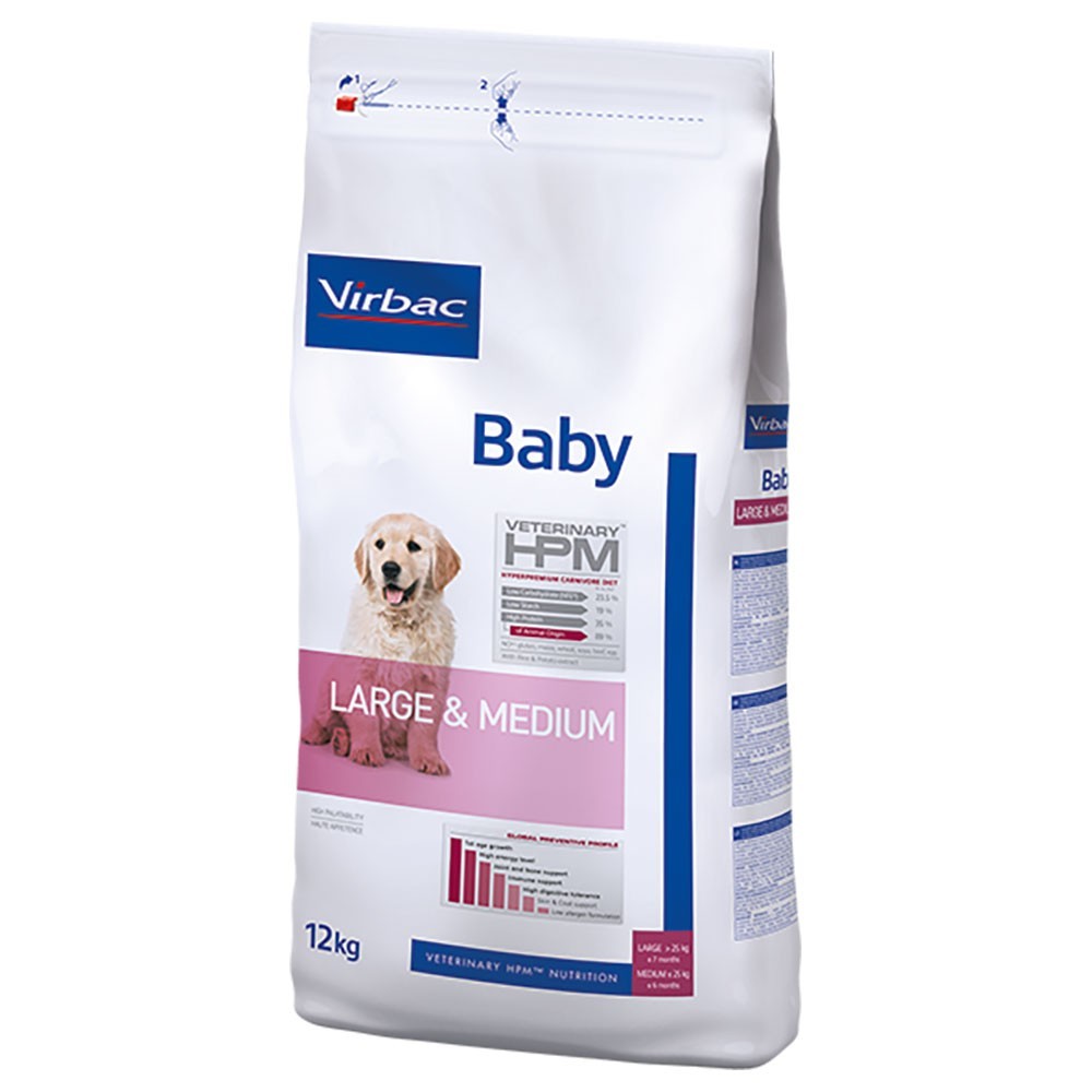 2x12kg Baby Large & Medium Virbac Veterinary HPM Dog - Száraz kutyaeledel - Kisállat kiegészítők webáruház - állateledelek