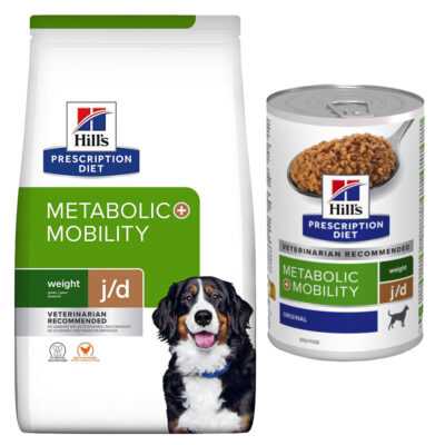 12kg Hill's Prescription Diet + 3 x 370 g hozzáillő nedvestáp ingyen! - Metabolic+Mobility Weight+Joint Care csirke - Kisállat kiegészítők webáruház - állateledelek