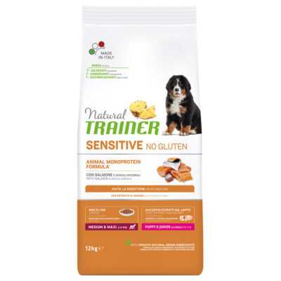 2x12kg Natural Trainer Sensitive No Gluten Puppy & Junior lazac száraz kutyatáp - Kisállat kiegészítők webáruház - állateledelek