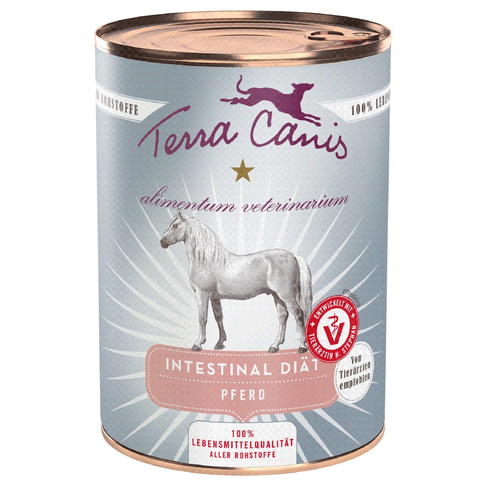 12x 400g Terra Canis Alimentum Veterinarium Intestinalium Intestinal Horse nedves kutyatáp - Kisállat kiegészítők webáruház - állateledelek