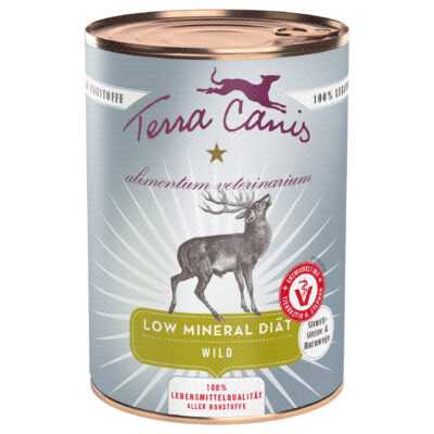 12x400g Terra Canis Alimentum Veterinarium Low Mineral Diet vad nedves kutyatáp - Kisállat kiegészítők webáruház - állateledelek