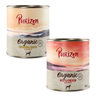 24x800g Purizon Organic nedves kutyatáp vegyesen rendkívüli árengedménnyel - Kisállat kiegészítők webáruház - állateledelek