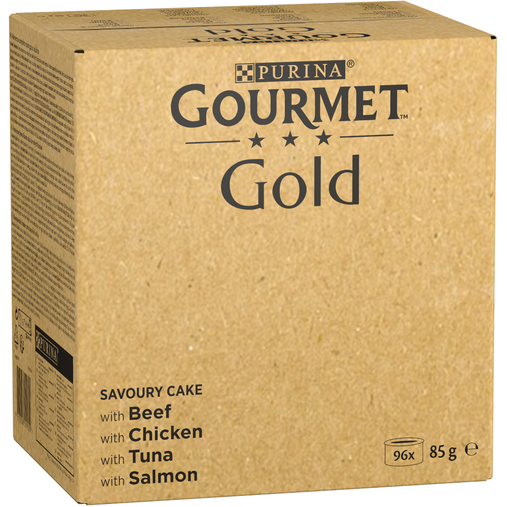 Jumbopack: 96x85g Gourmet Gold nedves macskatáp- Rafinált ragu: marha