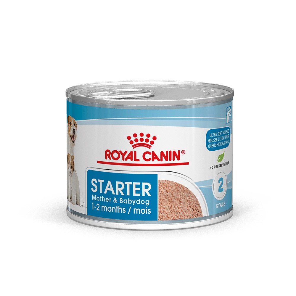 24x195g Royal Canin Starter Mother & Babydog Ultra Soft Mousse nedves kutyatáp - Kisállat kiegészítők webáruház - állateledelek