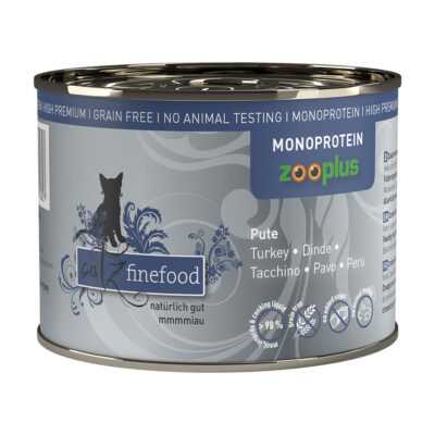 24x200g catz finefood Monoprotein zooplus pulyka nedves macskatáp - Kisállat kiegészítők webáruház - állateledelek