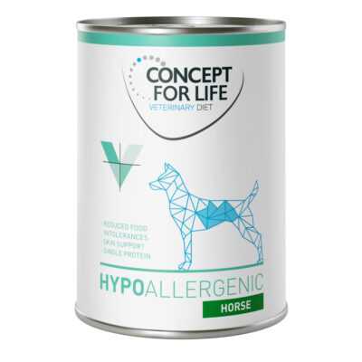 24x400g Concept for Life Veterinary Diet Hypoallergenic ló nedves kutyatáp - Kisállat kiegészítők webáruház - állateledelek