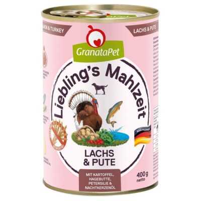 24x400g Granatapet Liebling's Mahlzeit Lazac & pulyka nedves kutyatáp - Kisállat kiegészítők webáruház - állateledelek