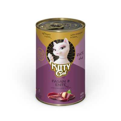 24x400g Kitty Cat Adult Pate Fácán & kacsa nedves macskatáp - Kisállat kiegészítők webáruház - állateledelek