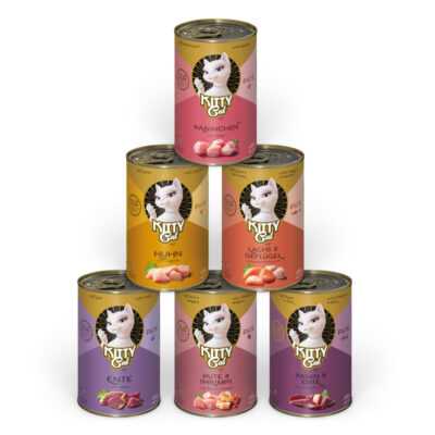 24x400g Kitty Cat Adult Pate nedves macskatáp Mix II (6 változattal) - Kisállat kiegészítők webáruház - állateledelek