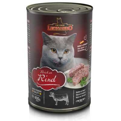 24x400g Leonardo All Meat Marha nedves macskatáp - Kisállat kiegészítők webáruház - állateledelek