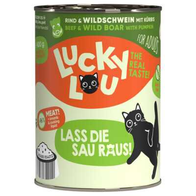 24x400g Lucky Lou Adult nedves macskatáp - Kisállat kiegészítők webáruház - állateledelek