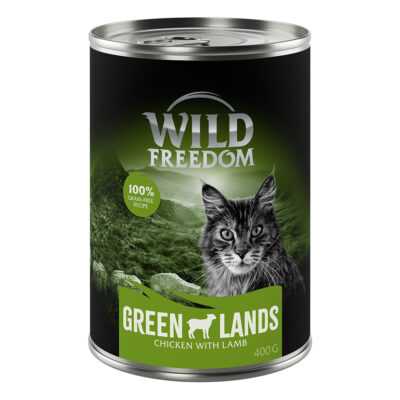 24x400g Wild Freedom Adult Green Lands bárány & csirke nedves macskatáp akciósan - Kisállat kiegészítők webáruház - állateledelek