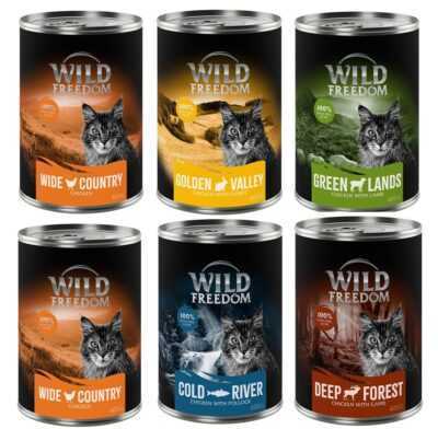 24x400g Wild Freedom Adult I. vegyes csomag nedves macskatáp - Kisállat kiegészítők webáruház - állateledelek