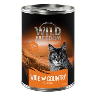 24x400g Wild Freedom Adult nedves macskatáp-csirke pur - Kisállat kiegészítők webáruház - állateledelek