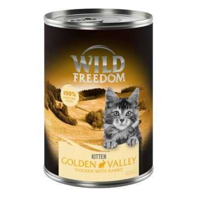 24x400g Wild Freedom Kitten Golden Valley nyúl & csirke nedves macskatáp akciósan - Kisállat kiegészítők webáruház - állateledelek