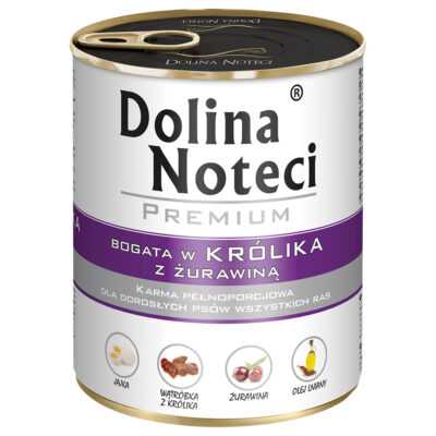 24x800g Dolina Noteci Premium Nyúl & áfonya nedves kutyatáp - Kisállat kiegészítők webáruház - állateledelek