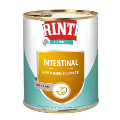 24x800g RINTI Canine Intestinal bárány nedves kutyatáp - Kisállat kiegészítők webáruház - állateledelek