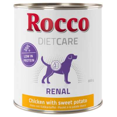 24x800g Rocco Diet Care Renal csirke & édesburgonya nedves kutyatáp - Kisállat kiegészítők webáruház - állateledelek