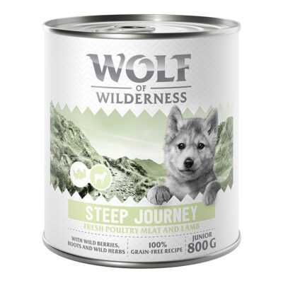 24x800g Wolf of Wilderness Steep Journey - Szárnyas báránnyal nedves kutyatáp rendkívüli árengedménnyel - Kisállat kiegészítők webáruház - állateledelek