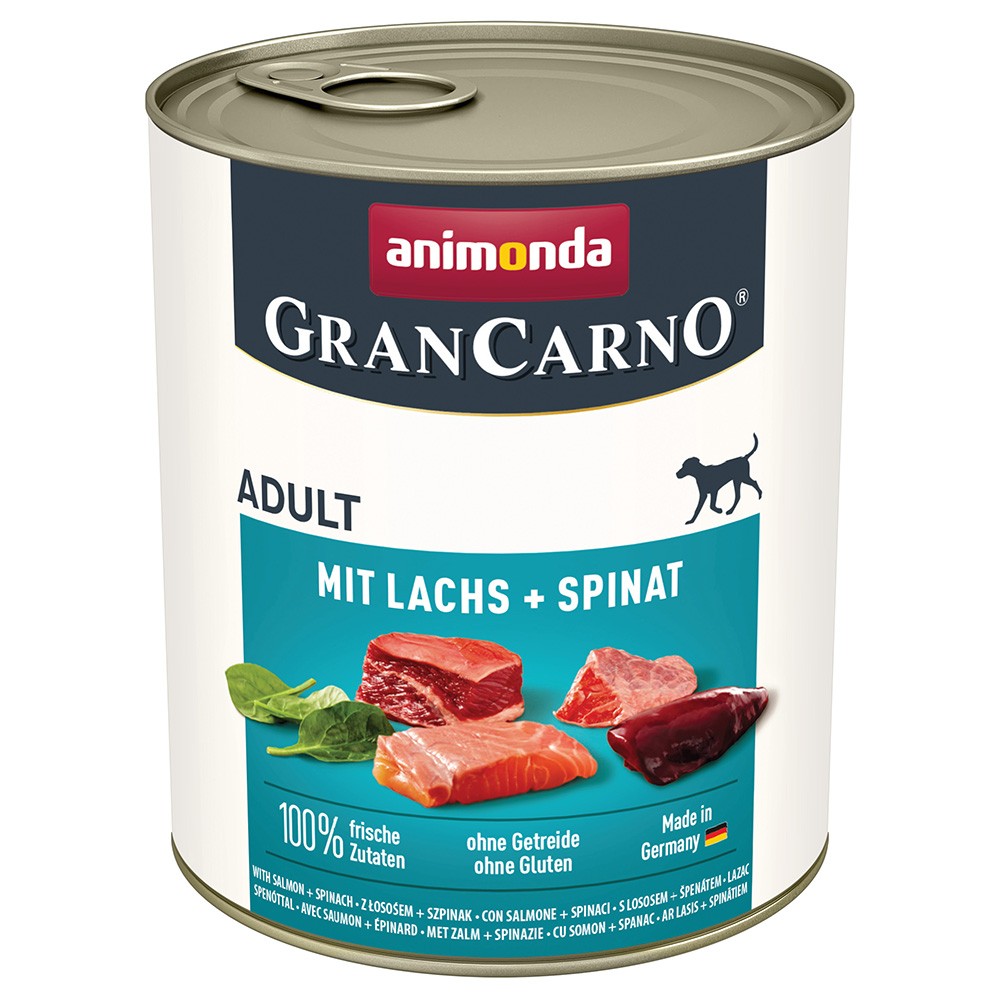 24x800g animonda GranCarno Original Adult azac & spenót nedves kutyatáp - Kisállat kiegészítők webáruház - állateledelek