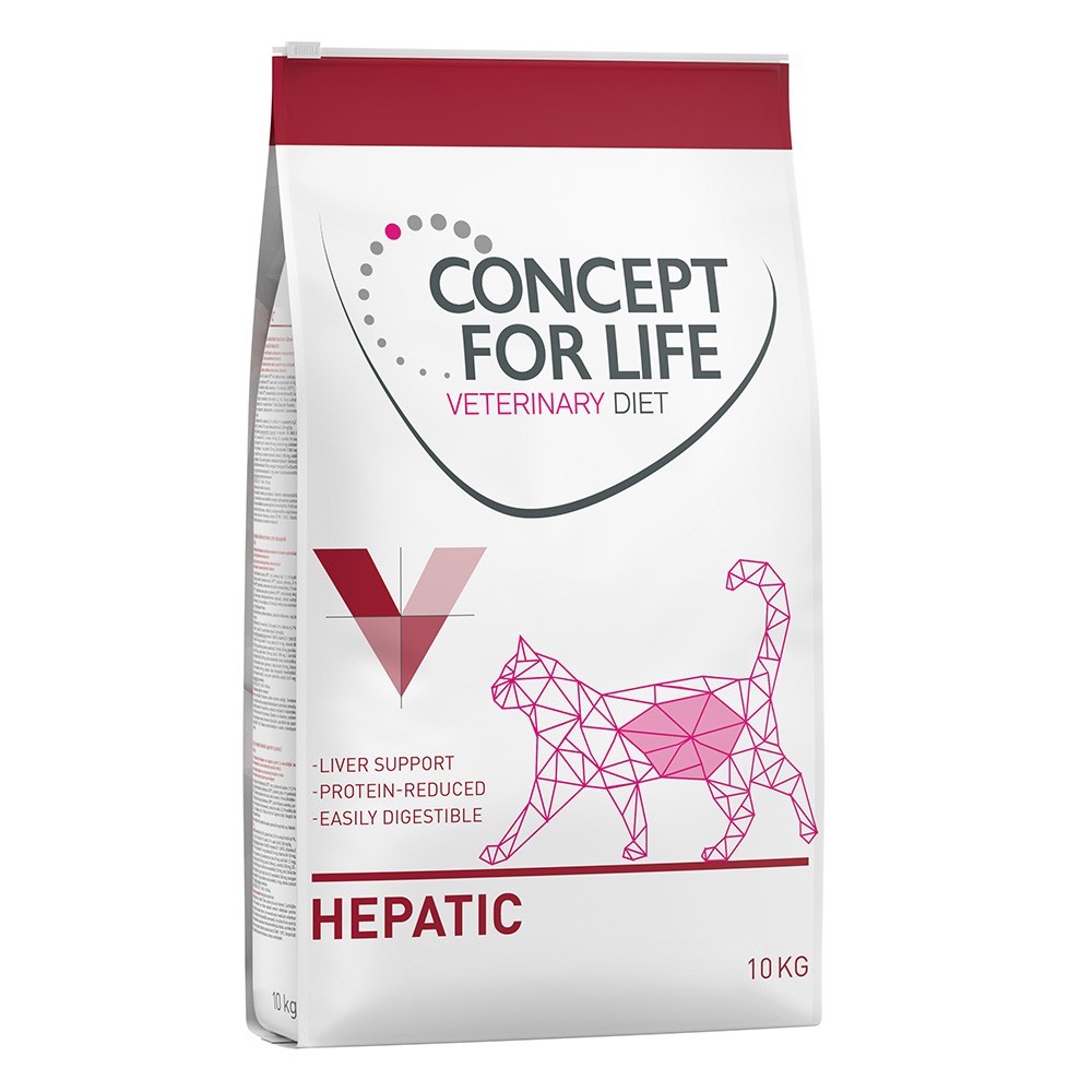 10kg Concept for Life Veterinary Diet Hepatic száraz macskatáp - Kisállat kiegészítők webáruház - állateledelek