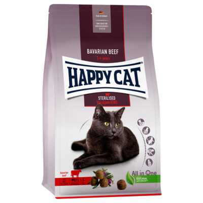 2x10kg Happy Cat Sterilised Adult marha száraz macskatáp - Kisállat kiegészítők webáruház - állateledelek