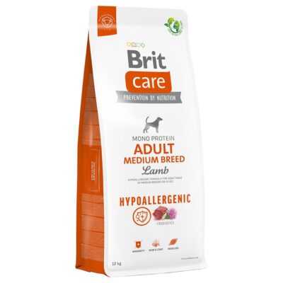 2x12kg Brit Care Dog Hypoallergenic Adult Medium Breed Lamb & Rice száraz kutyatáp - Kisállat kiegészítők webáruház - állateledelek