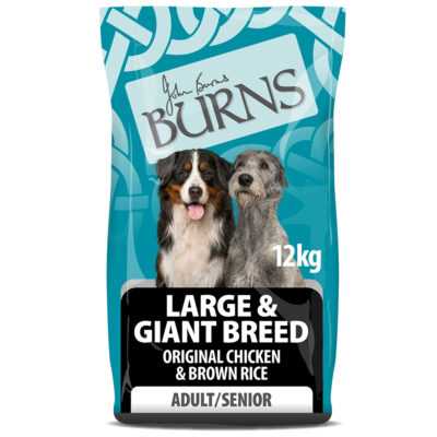 12kg Burns Large & Giant Breed Original csirke & rizs száraz kutyatáp - Kisállat kiegészítők webáruház - állateledelek