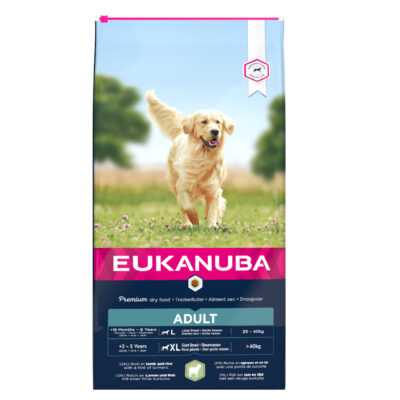 2x12kg Eukanuba Adult Large Breed bárány & rizs száraz kutyatáp - Kisállat kiegészítők webáruház - állateledelek