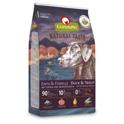 12kg GranataPet Natural Taste Trockenfutter kacsa & pisztráng száraz kutyatáp - Kisállat kiegészítők webáruház - állateledelek