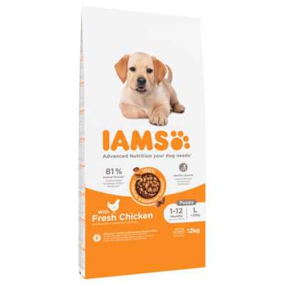 2x12kg IAMS Advanced Nutrition Puppy Large csirke száraz kutyatáp - Kisállat kiegészítők webáruház - állateledelek