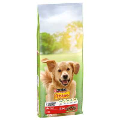 2x12kg PURINA Friskies Dog Adult Active marha száraz kutyatáp - Kisállat kiegészítők webáruház - állateledelek