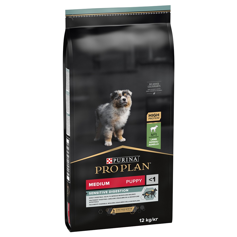 2x12kg Purina Pro Plan Medium Puppy Sensitive Digestion bárány & rizs száraz kutyatáp - Kisállat kiegészítők webáruház - állateledelek