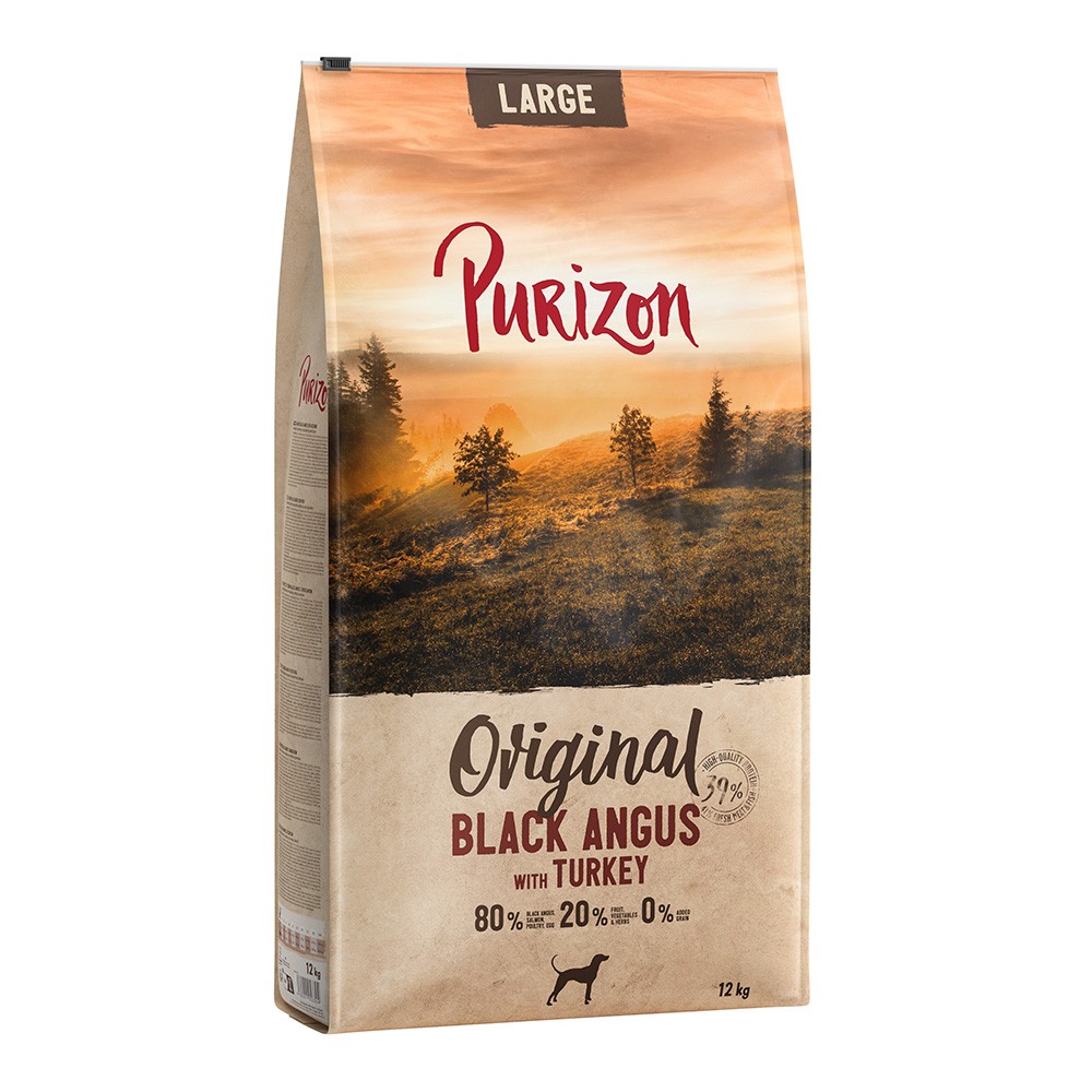 2x12kg Purizon Large Black Angus & pulyka száraz kutyatáp - Kisállat kiegészítők webáruház - állateledelek